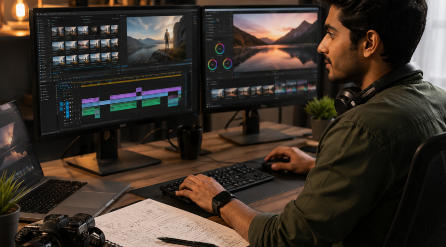 Video Editing in Sirsa practical training at Internet Space Academy